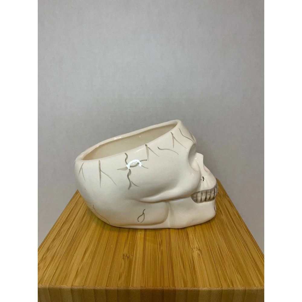Royal Norfolk Ceramic‎ Skull Planter Candy Bowl Halloween Spooky Season